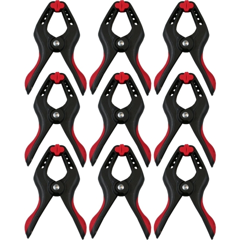 Zeilklemmen/veerklemmen - 10x - kunststof - 15 cm - profi lijmklemmen met rubber heft -