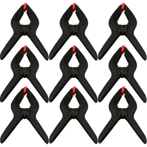 Zeilklemmen/veerklemmen - 10x - kunststof - 22 cm - lijmklemmen met gekartelde kaken -