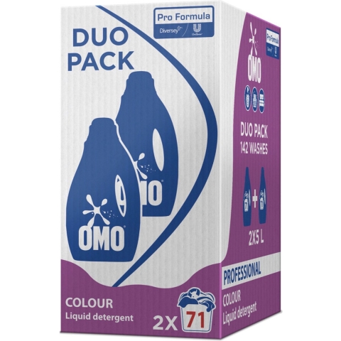 2x Omo Professional Vloeibaar Wasmiddel Witte Was Liquid Color - 71 Wasbeurten Pro Formula 5 liter