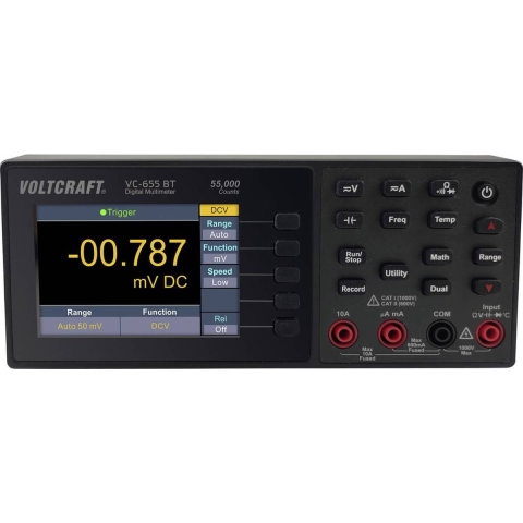 VOLTCRAFT VC-655 BT Bench multimeter Kalibratie (ISO) Digitaal CAT I 1000 V, CAT II 600 V Weergave (counts): 55000