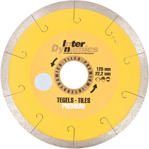Inter Dynamics Diamantzaag Tegels Premium 125x22,2mm - 331125