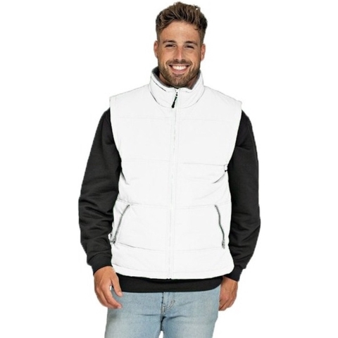 Outdoor bodywarmer voor heren - wit - winddicht - mouwloos - sport vest L (40/52) -