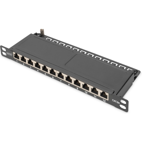 Digitus DN-91612S-SL-EA 12 poorten Patchpaneel 254 mm (10) 0.5 HE Ingericht