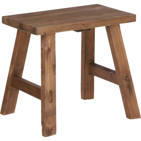 Krukje - plantentafel - gerecycled hout - bruin - 38 x 28 x 34 cm -