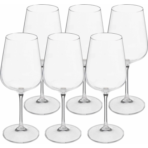 Wijnglazen set Lena - doosje 12x stuks - chique transparant glas - 36 CL -
