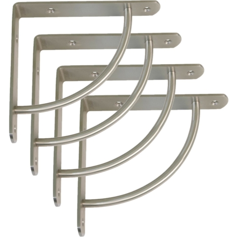 AMIG Plankdrager/steun Heavy Support - 4x - metaal - zilver - H170 x B170 mm - Tot 180 kg -