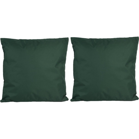 4x Bank/sier kussens voor binnen en buiten in de kleur donkergroen 45 x 45 cm -