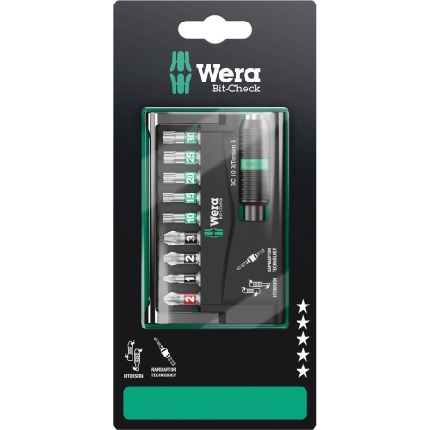 Wera Bit-Check 10 BiTorsion 3 SB, 10 -delig - 1 stuk(s) - 05073418001