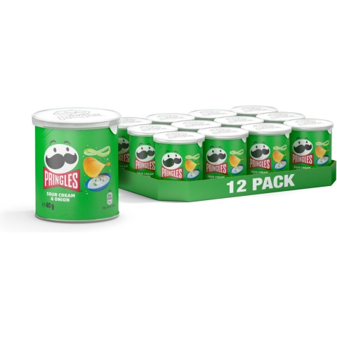3x Pringles Chips Sour Cream&Onion 12 x 40 gr