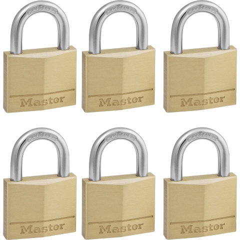 6 x 40mm padlocks ref. 140EURD - keyed alike padlocks - 6 keys