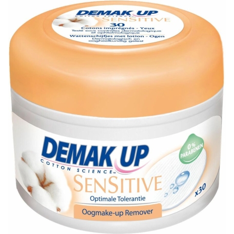 6x Demak Up Wattenpads met Lotion Sensitive 30 stuks