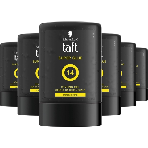 6x Taft Men Power Gel Super Glue Hold 14 300 ml