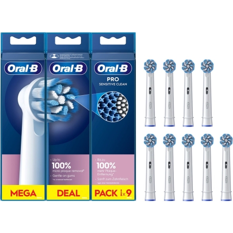 Oral-B Pro Sensitive Clean Opzetborstels | 9 stuks