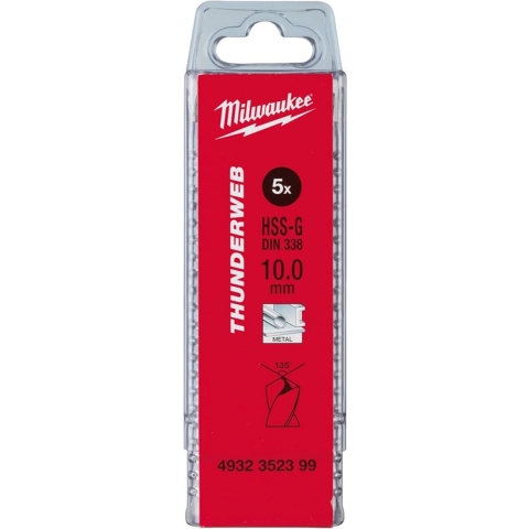 Milwaukee Accessoires Thunderweb HSS-G metaalboor 12 x 151 x 101 mm (5 stuks) - 4932352403