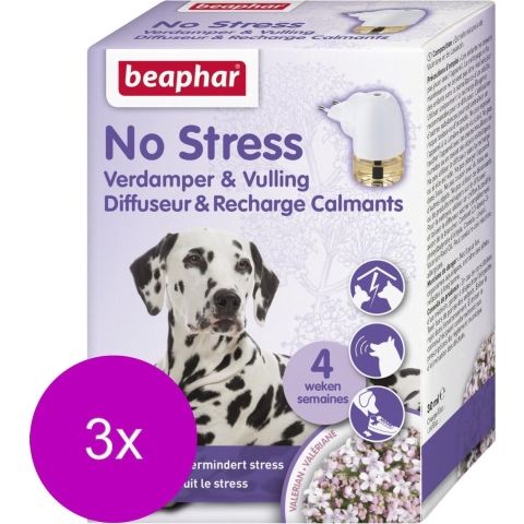 3x Beaphar No Stress Hond Verdamper&Vulling