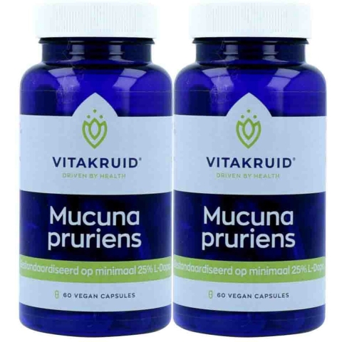 2x Vitakruid Mucuna Pruriens 400 mg 60 vegacapsules