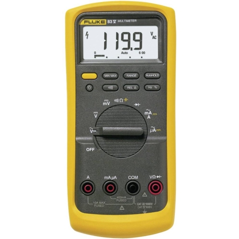 Fluke 83V/EUR Multimeter Digitaal CAT III 1000 V, CAT IV 600 V Weergave (counts): 6000