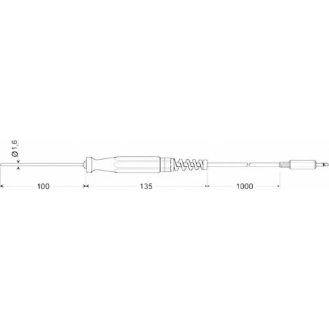 Greisinger GTF 175/1.6 Dompelsensor -70 tot 200 °C Sensortype Pt1000