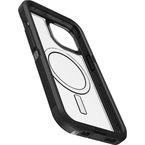 Otterbox Defender XT Backcover Apple iPhone 15, iPhone 14, iPhone 13 Transparant, Zwart MagSafe compatible