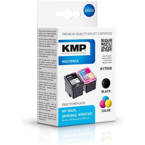 KMP Inktcartridge vervangt HP 304XL, N9K08AE, N9K07AE Compatibel Combipack Zwart, Cyaan, Magenta, Geel H175VX 1759,4005