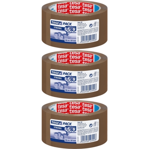 10x Tesa verpakkingstape sterk bruin 66 mtr x 50 mm verpakkingsbenodigdheden -
