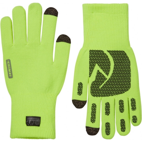 SealSkinz Anmer Ultra grip knitted fietshandschoenen neon geel L