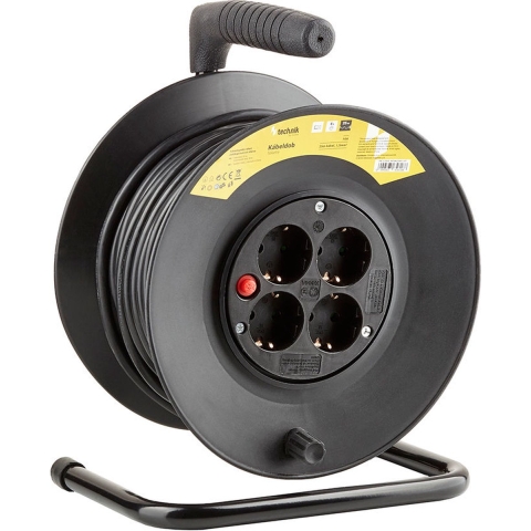 Technik Kabelhaspel H05 3x1,5qmm 25m zwart - 1167272