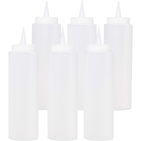 10x Set van 2x transparante doseerflessen/sausflessen 400 ml/40 cl/0,4 liter -