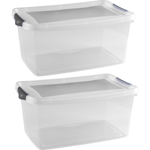 Opberg box/opbergdoos 5x 13 liter 40 x 27 x 19 cm kunststof -