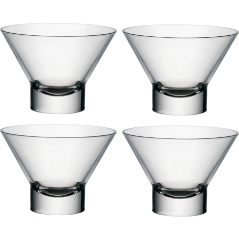 IJs/sorbet coupes op voet - set 8x - glas - 370 ml -