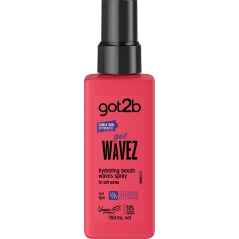 6x Got2b Got Curlz Beach Waves Spray 150 ml
