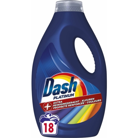 4x Dash Vloeibaar Wasmiddel Platinum Color 18 Wasbeurten 810 ml