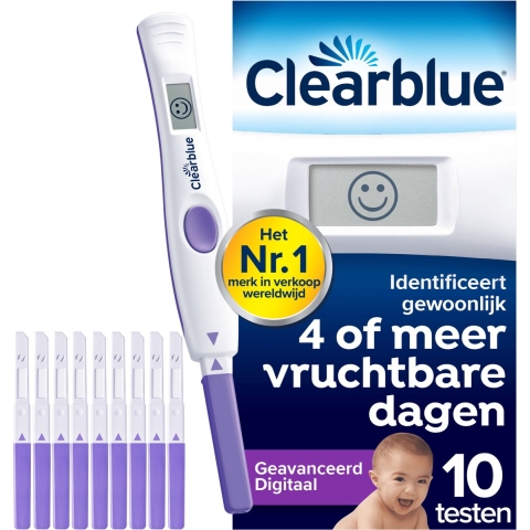 Clearblue Digital Ovulatietest met Indicator voor twee Hormonen | 10 stuks