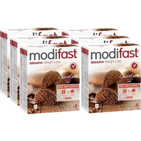 6x Modifast Intensive Reep Melk Chocolade 6 x 31 gr