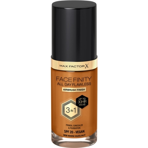 2x Max Factor Facefinity All Day Flawless Foundation W98 Warm Hazelnut 34 ml