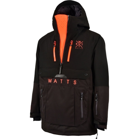 WATTS Jump ski jas donkergrijs/oranje  heren, M