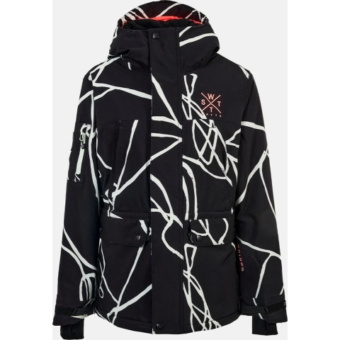 WATTS Clever ski jas zwart/wit/roze dames, S