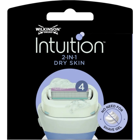 3x Wilkinson Intuition 2 in 1 Navulmesjes Dry Skin 3 stuks