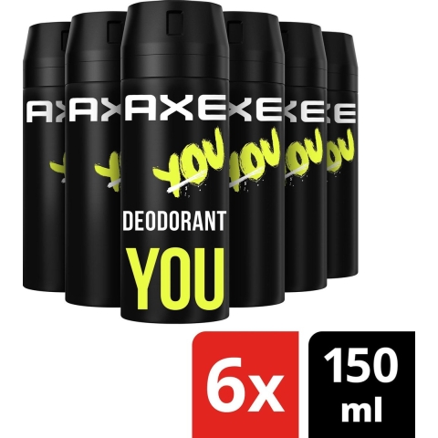 6x Axe Deodorant Bodyspray You 150 ml