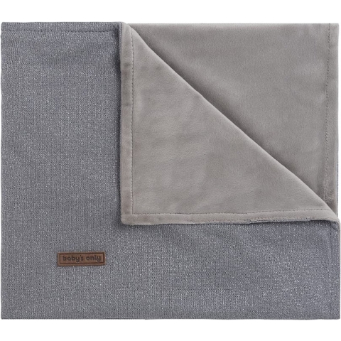 Deken Ledikant Baby's Only Soft Sparkle Zilvergrijs Mêlee
