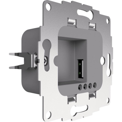 2USB 2U-449450 1-voudig Inbouwstuk IP20 Lichtgrijs