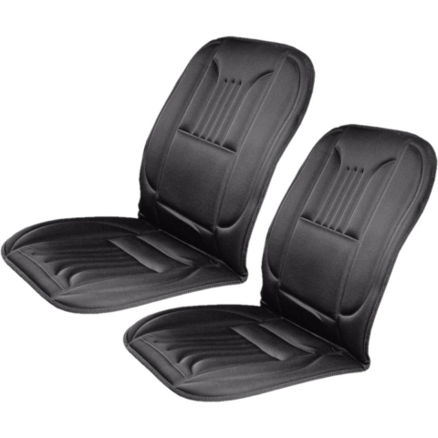 Auto stoelverwarmingskussen - Set van 2x stuks - zwart - op 12V aansteker ingang - super eenvoudig -