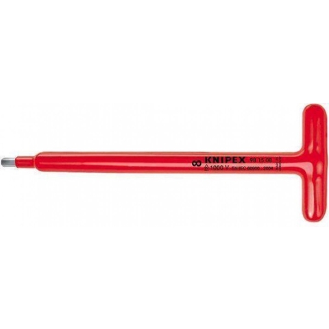 Knipex Schroevendraaier voor binnenzeskantschroeven met T-greep 250 mm 8 mm VDE - 981508
