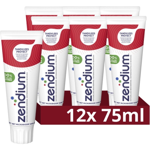 12x Zendium Tandpasta Tandvlees Protect 75 ml