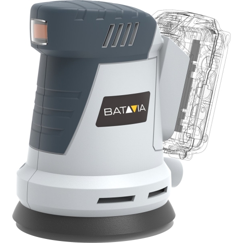 Batavia Accu 18V   Schuurmachine Excentrisch Incl. 4.0 Ah Li-ion Accu Maxxpack