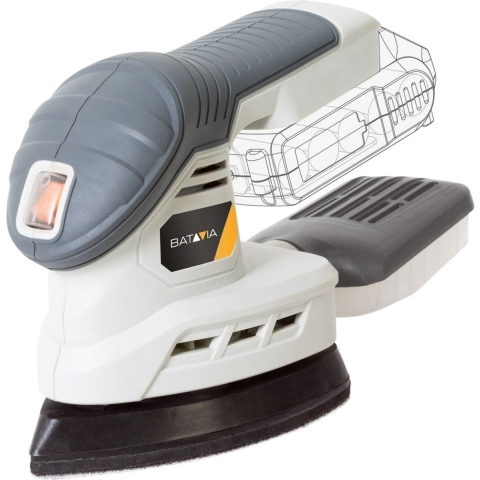 Batavia Accu 18V   Schuurmachine Incl. 2.4 Ah Oplader Maxxpack