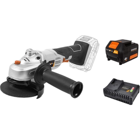 Batavia Accu 18V   Haakse slijperØ 115m Incl. 4.0 Ah Li-ion Accu / 4.0 Ah Oplader Maxxpack