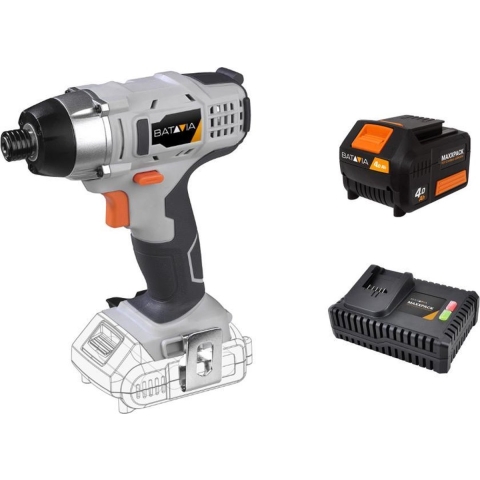 Batavia Accu 18V   Slagschroevendraaier Incl. 4.0 Ah Li-ion Accu / 4.0 Ah Oplader Maxxpack