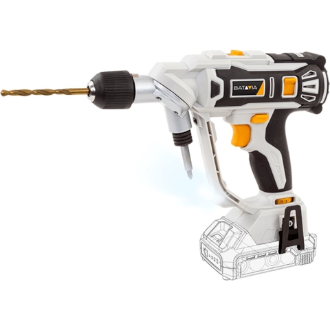 Batavia Accu 18V   Boor-/schroefmachine Twin Drill® Incl. 2.0 Ah Li-ion Accu / 4.0 Ah Oplader Maxxpack