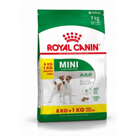 Royal Canin Mini Adult hondenvoer 8 kg + 1 kg